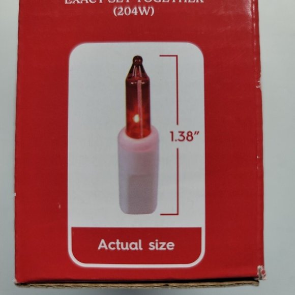 Holiday Time 100 Red Mini Lights White Wire New Open Box - Picture 10 of 11